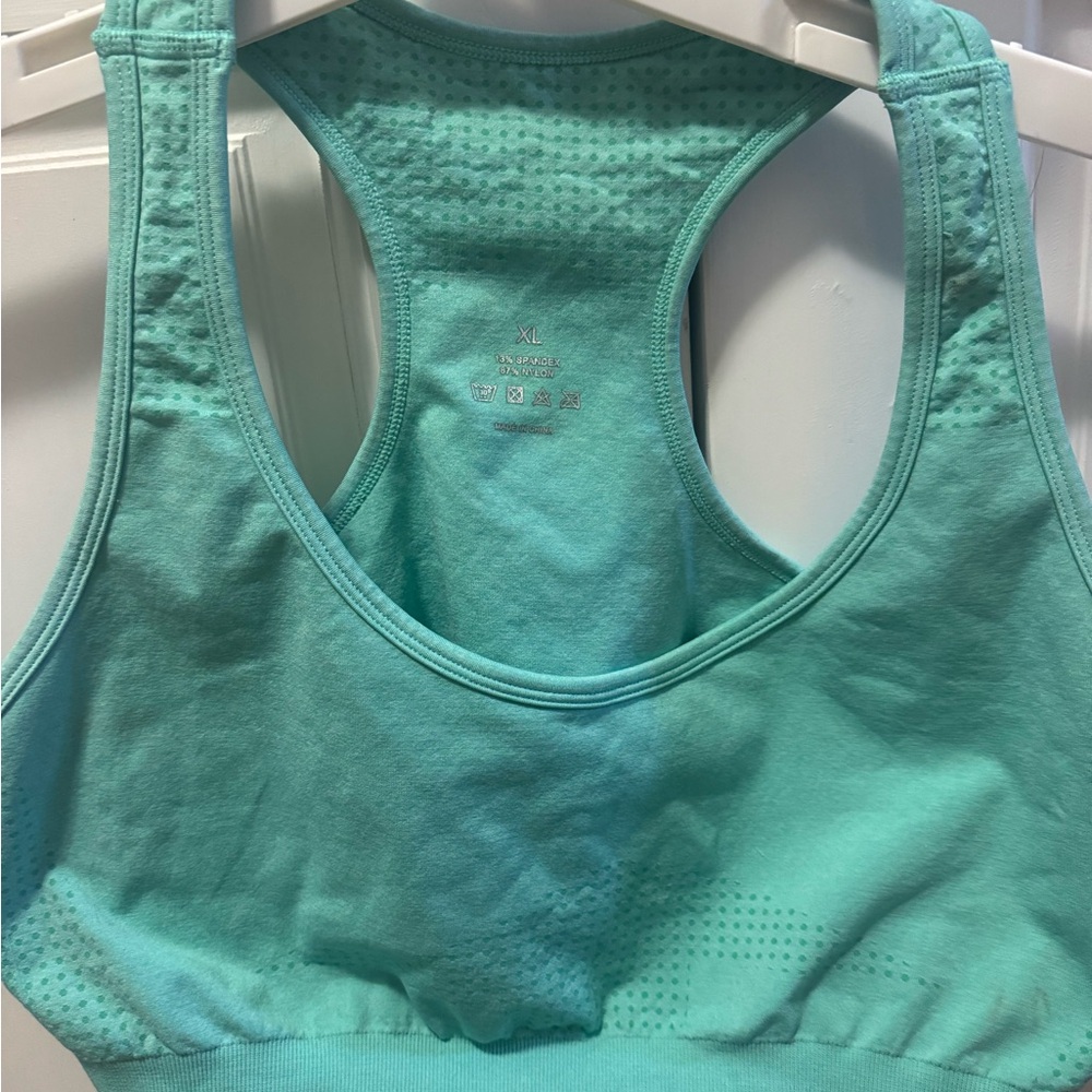 NVGTN Blue Sports Bra Moisture-Wicking Racerback